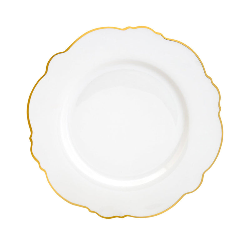 Aparelho de Jantar 42 Peças Porcelana Wolff Maldivas Fio Dourado