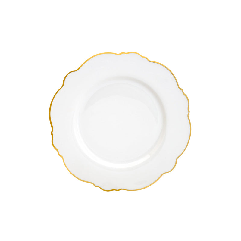 Aparelho de Jantar 42 Peças Porcelana Wolff Maldivas Fio Dourado