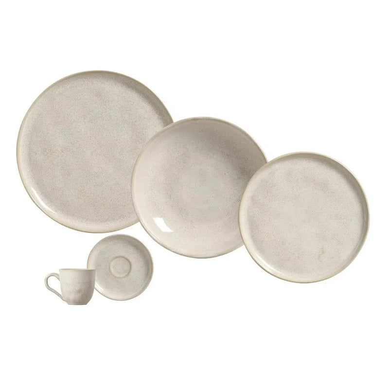 Aparelho de Jantar Stoneware Orgânico Latte 30 Peças Porto Brasil