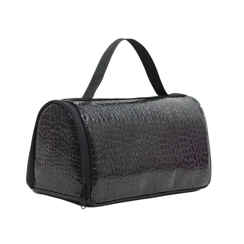 Bolsa Térmica Porta Vinho Croco Preto para 3 Vinhos