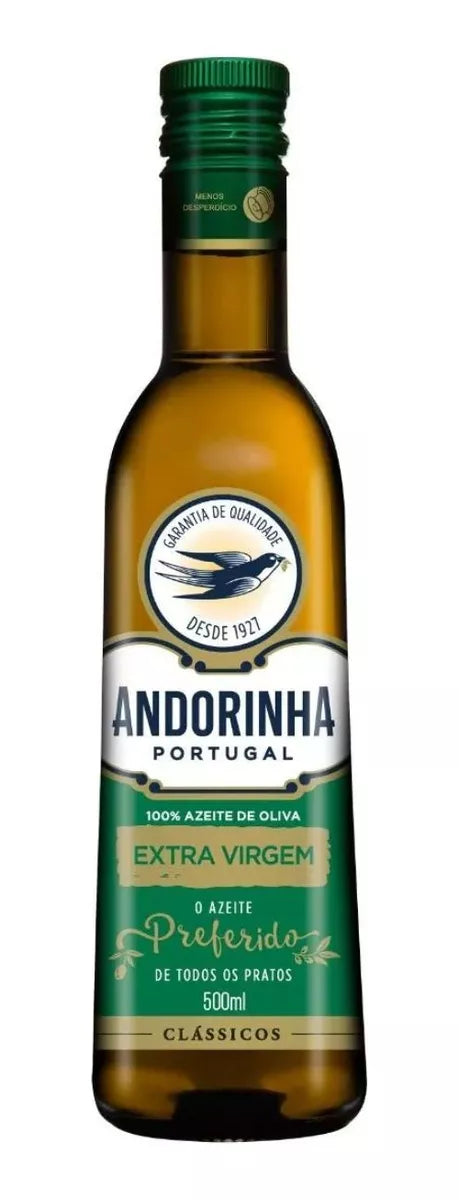 Kit 5 Azeite de Oliva Extra Virgem Português Andorinha Clássicos Vidro 500ml