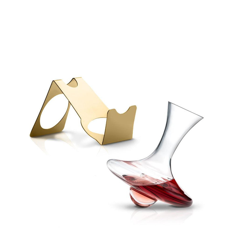 Decanter com Suporte e Secador Noé Ouro 24K Riva