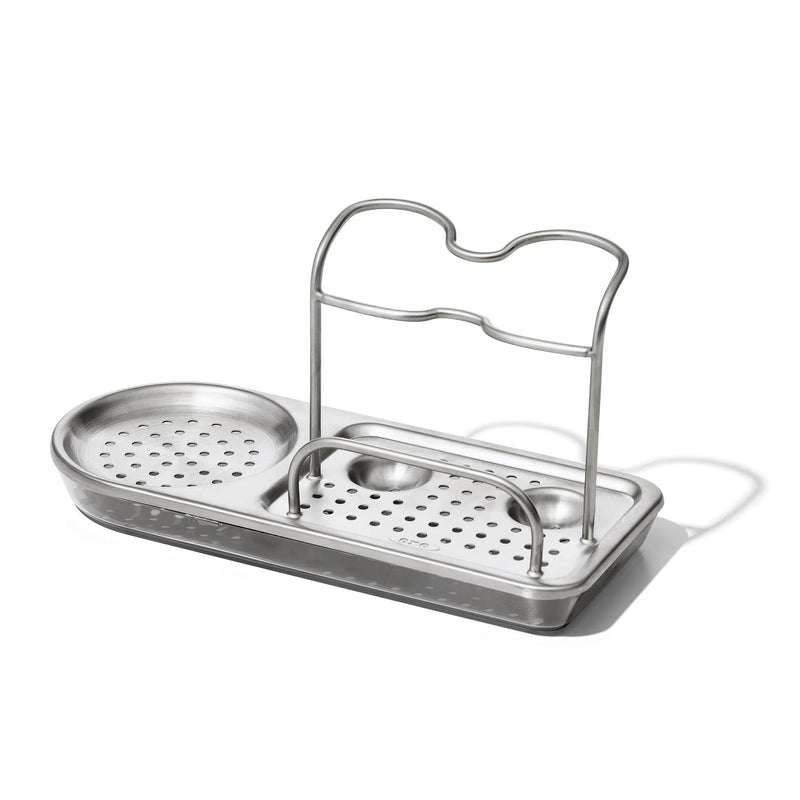 Porta Utensílios Pia com Bandeja Removivel Inox 26cm OXO