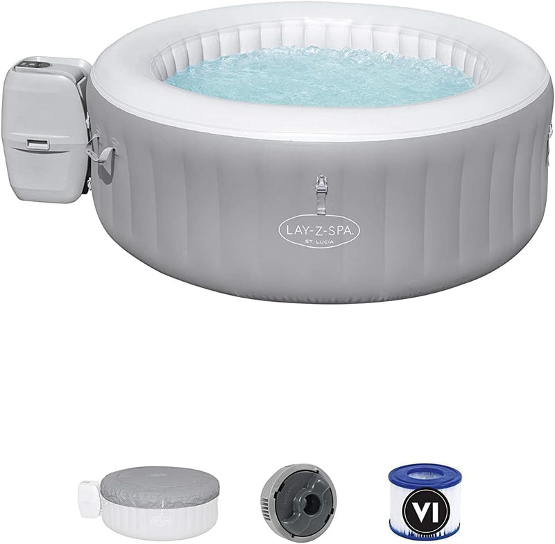 Piscina Spa Inflável Redonda Para Até 7 Pessoas com Aquecimento Automático + Bomba Bivolt