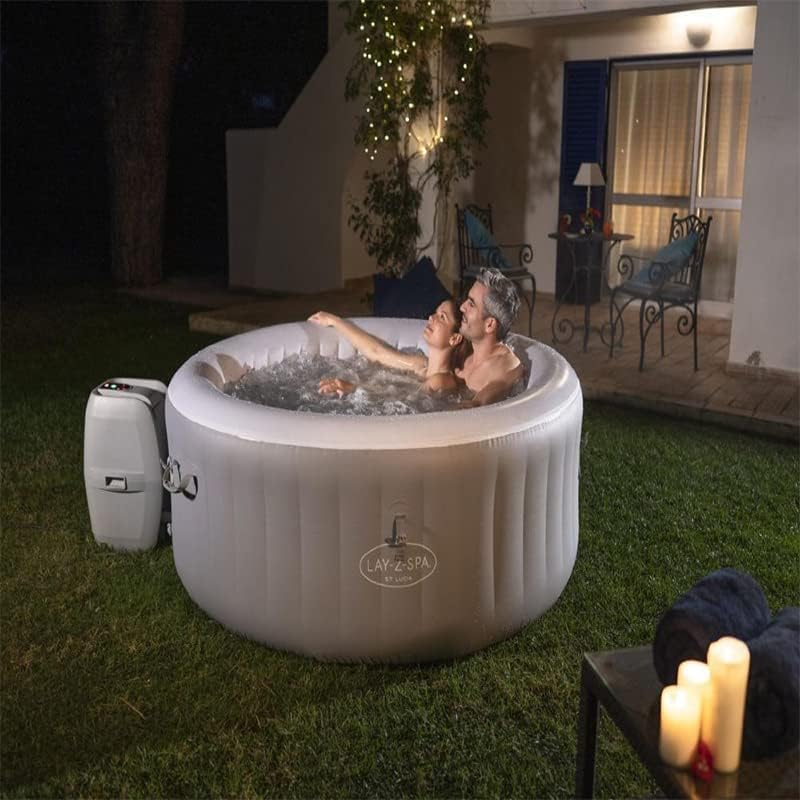 Spa Inflável de Luxo com Aquecimento Automático e Hidromassagem + Bomba Bivolt