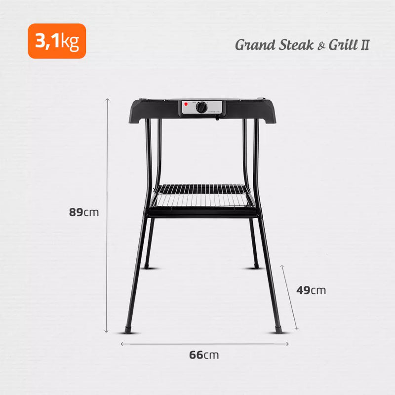 Churrasqueira Elétrica SteakGrill® 1800W + Kit Churrasqueiro [QUEIMA DE ESTOQUE]