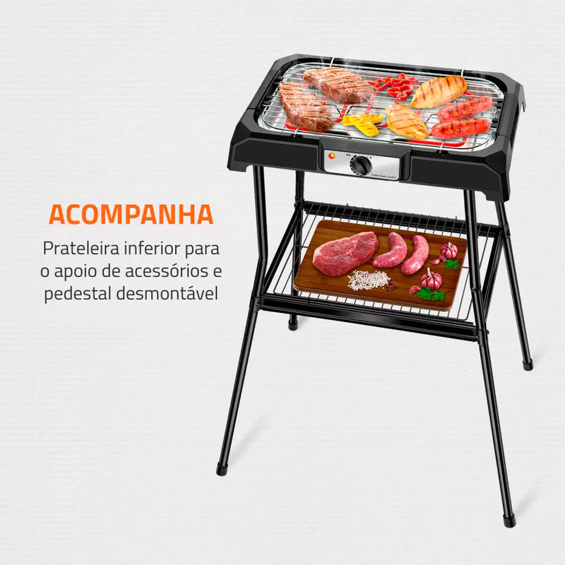 Churrasqueira Elétrica SteakGrill® 1800W + Kit Churrasqueiro [QUEIMA DE ESTOQUE]