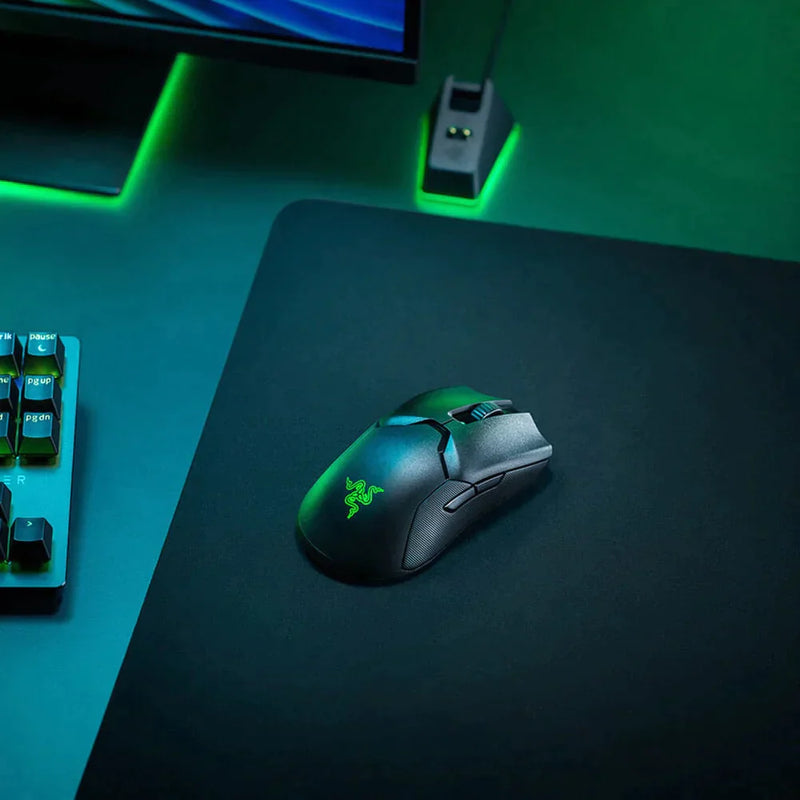 Razer Viper Ultimate Hyperspeed Sem Fio + Base de carregamento RGB Sensor óptico 20K DPI