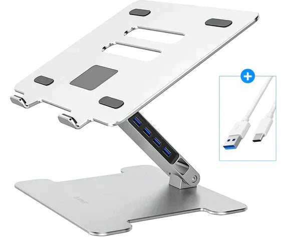 Suporte Ergonômico de Alumínio porta USB 3.0 - ⭐Liquidação do paizão⭐