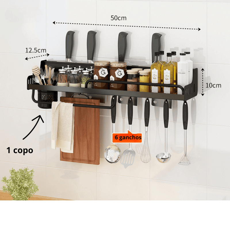 Prateleira para Cozinha Organizadora de Utensílios e Temperos