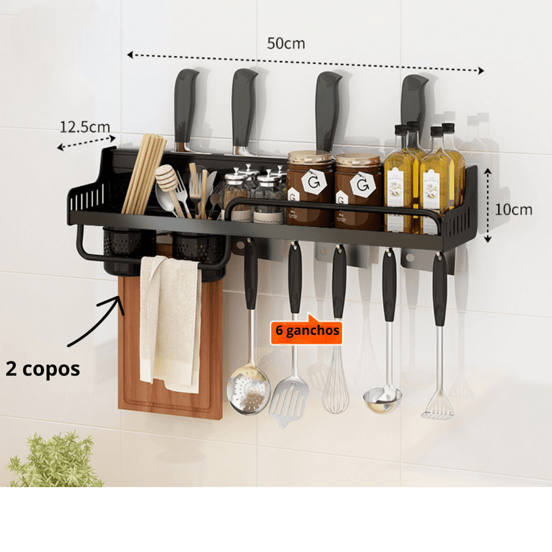 Prateleira para Cozinha Organizadora de Utensílios e Temperos