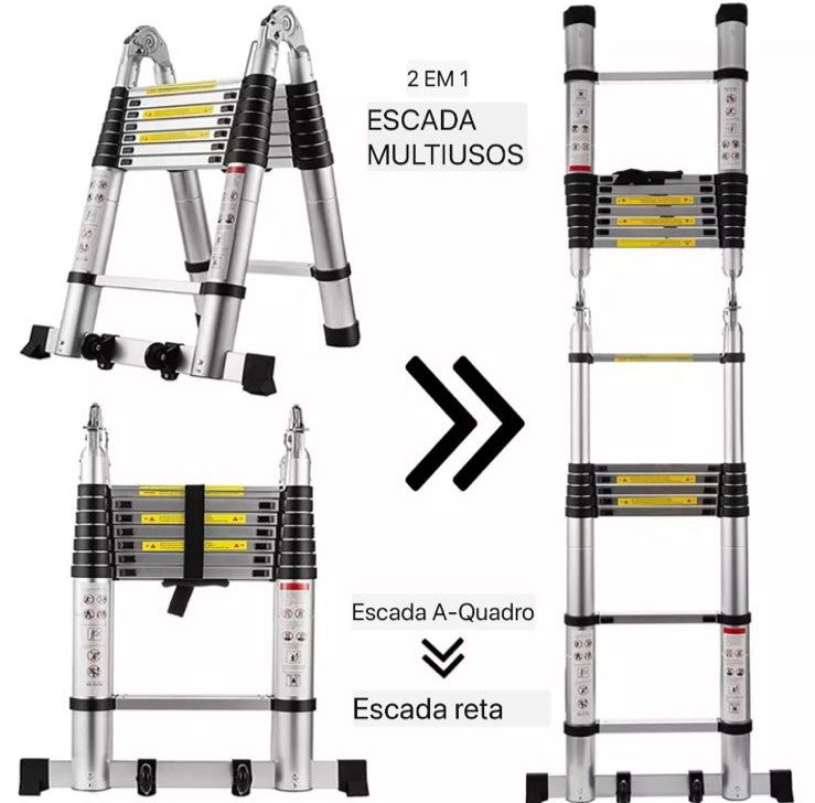 Escada industrial ajustável 3.80 metros