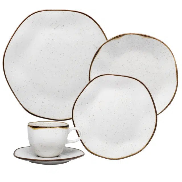 Conjunto Oxford® de Luxo com 48 Peças de Jantar em Porcelana (APENAS HOJE)