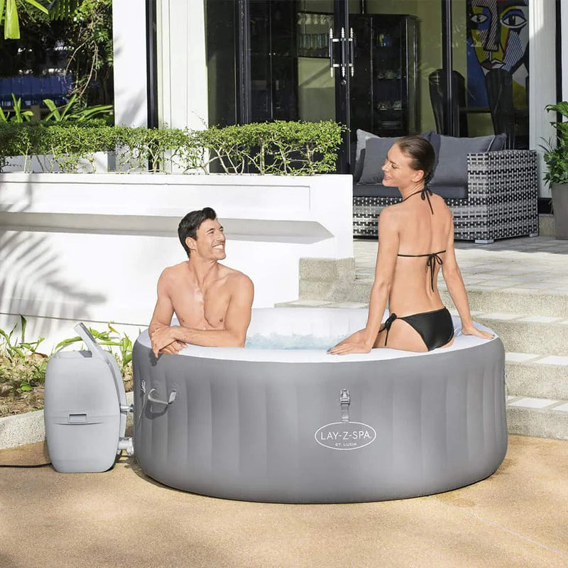 Spa Inflável de Luxo com Aquecimento Automático e Hidromassagem + Bomba Bivolt